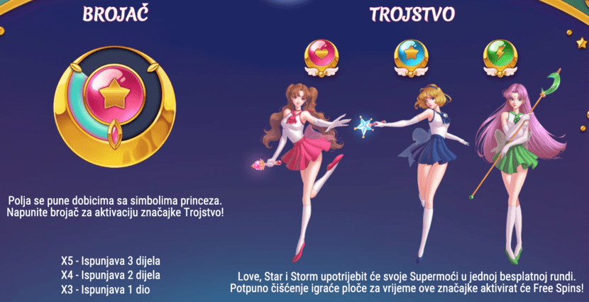 Moon Princess 100 brojač trojstvo