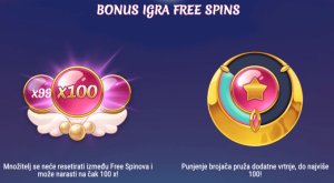 Moon Princess 100 bonus igra free spins