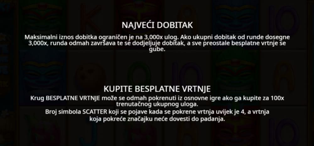 Tropical Tiki - najveći dobitak i kupite besplatne vrtnje