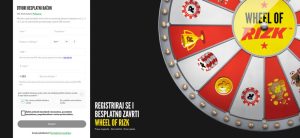 registriraj se i besplatno zavrti wheel of rizk