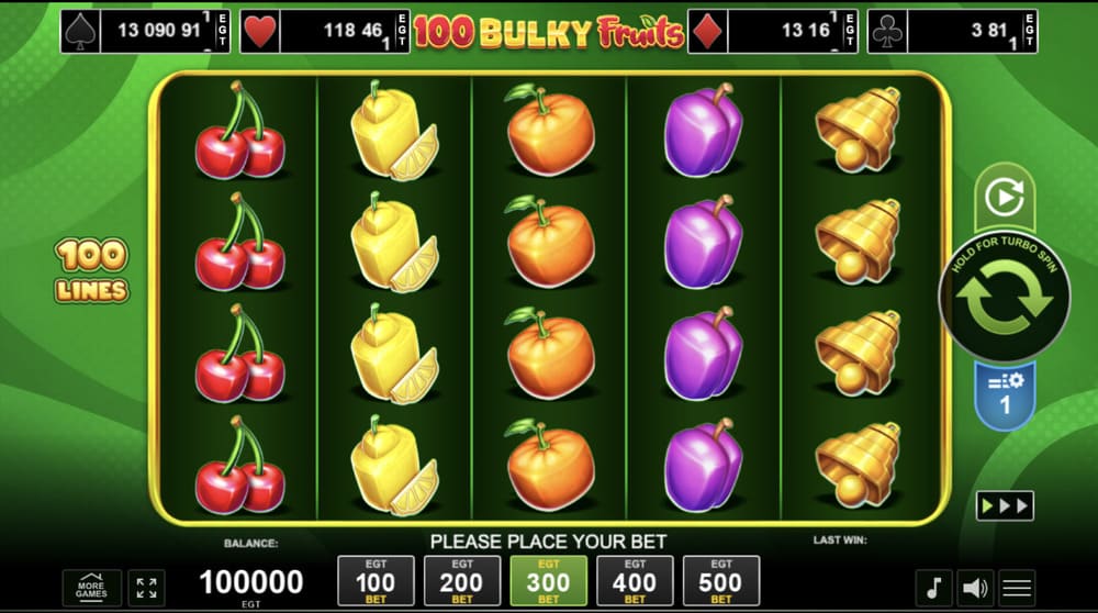 100 Bulky Fruits demo